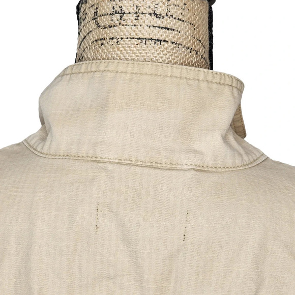 Talbots Womens Cotton Anorak Khaki Jacket Coat Size Medium Beige - Picture 9 of 12